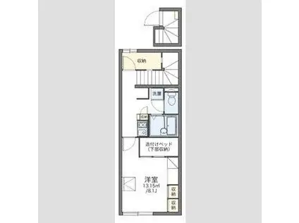 レオパレスヴィラージュ(1K/2階)の間取り写真