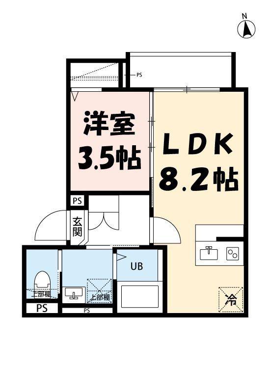 スマートメゾン八広(1LDK/1階)の間取り写真