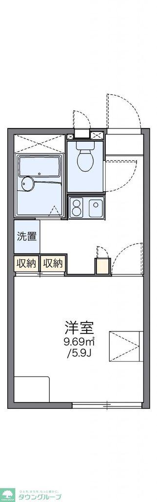 レオパレスウィル(1K/2階)の間取り写真