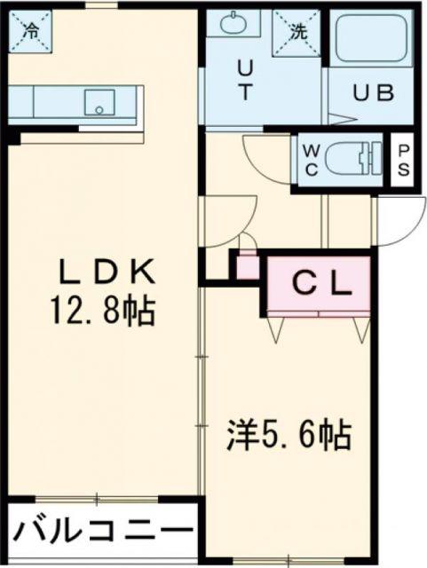 インフィニティ(1LDK/4階)の間取り写真