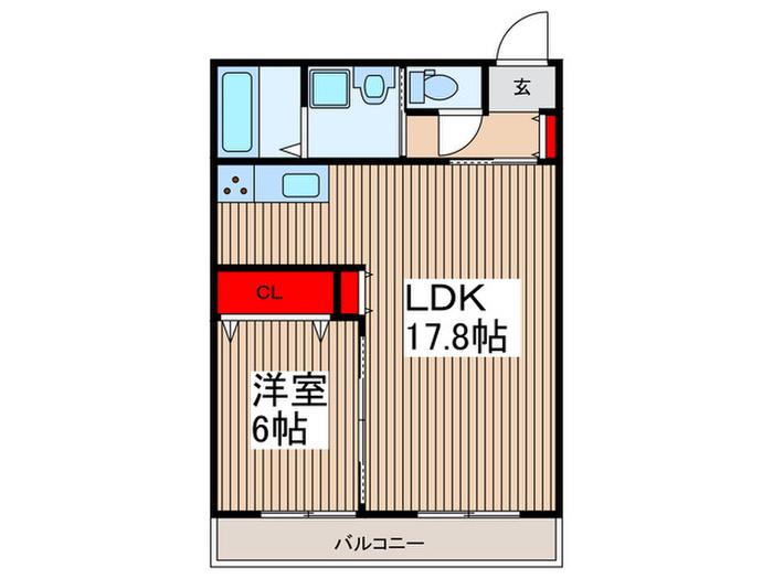根岸プラザ(1LDK/2階)の間取り写真