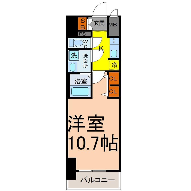 CRESTTAPP金山(1K/5階)の間取り写真