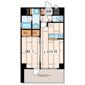 RALLY´S(1LDK/7階)の間取り写真