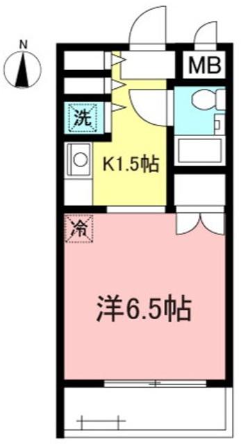 ラウム祐天寺(1K/2階)の間取り写真