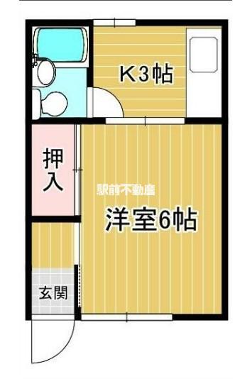 Yレジデンスさやん(1K/2階)の間取り写真