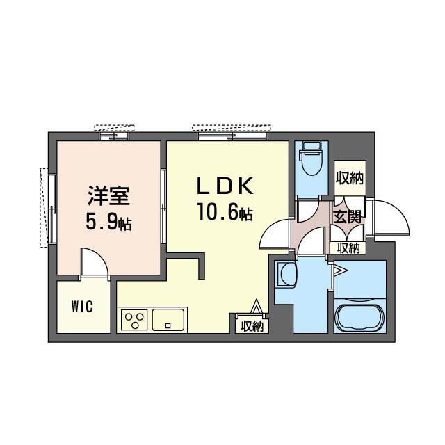 東急田園都市線 二子新地駅 徒歩7分 3階建 築8年(1LDK/1階)の間取り写真