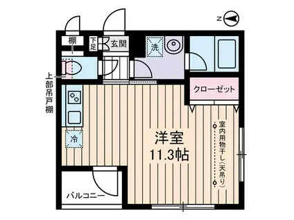 サン・ルミエール(ワンルーム/3階)の間取り写真