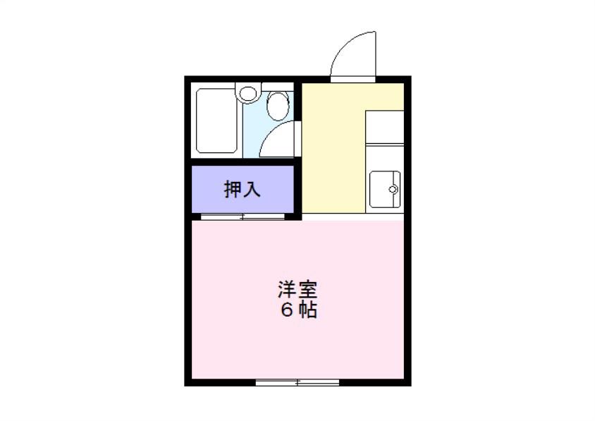 ハイム有泉(1K/2階)の間取り写真