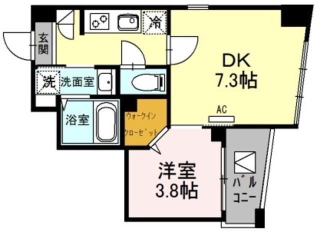 リベラーレ中野(2K/2階)の間取り写真