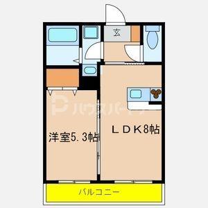 エトワールSUZUE(1LDK/2階)の間取り写真