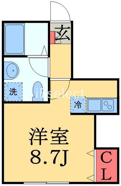 クレセント新検見川(1K/1階)の間取り写真