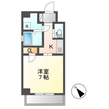 NNS 121(1K/4階)の間取り写真