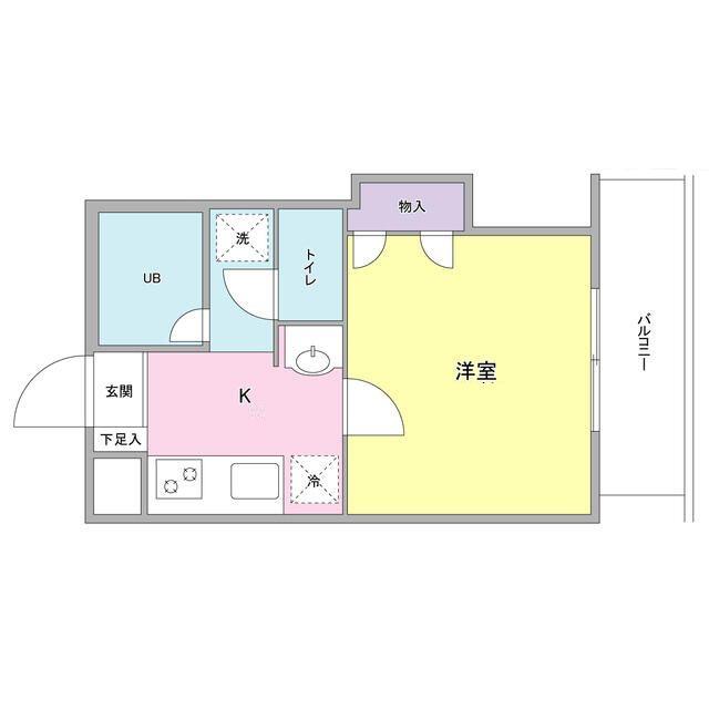 エメラルドマンションⅢ(1K/2階)の間取り写真