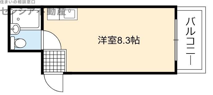 カルム第一緑(ワンルーム/3階)の間取り写真