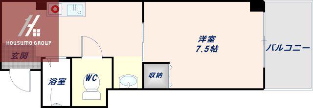 小阪ガーデン(1K/3階)の間取り写真