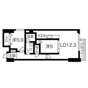 LINEAR STYLE (2LDK/2階)の間取り写真