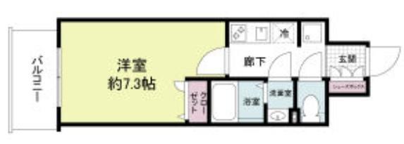 アプリーレ松屋町(1K/14階)の間取り写真