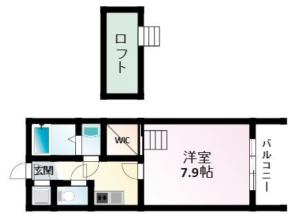 フォレステージュ江坂公園(1K/11階)の間取り写真