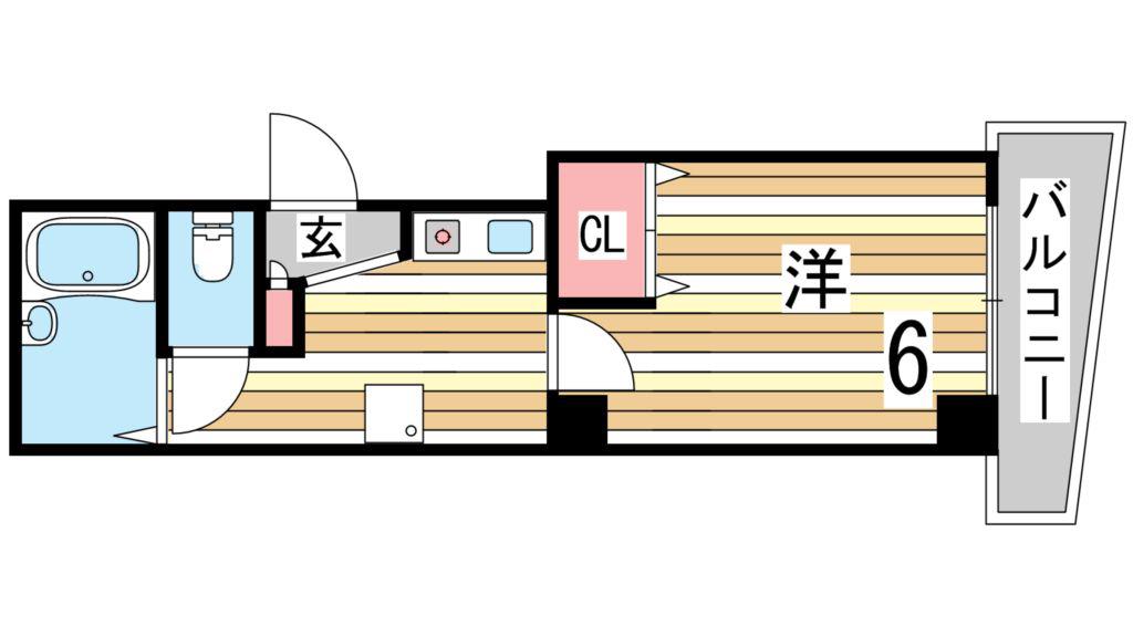メゾン御影(1K/2階)の間取り写真