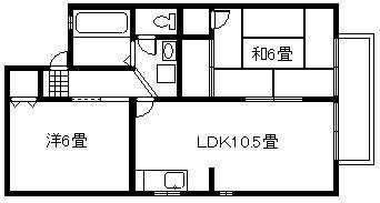 セジュール黎明A棟(2LDK/1階)の間取り写真