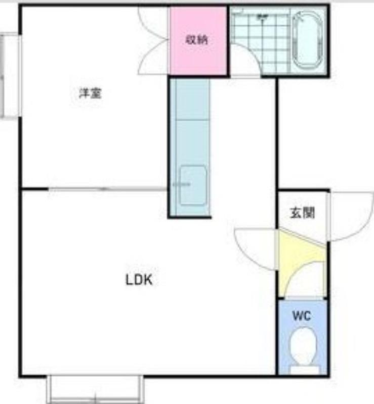 コンサドーレ元町(1LDK/3階)の間取り写真