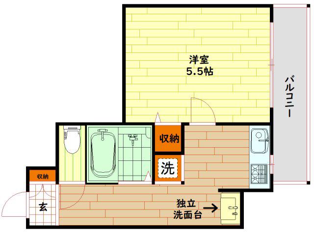 ライラック都島本通(1K/7階)の間取り写真