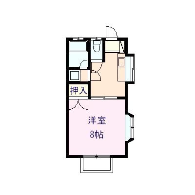 ピア一番館(1K/2階)の間取り写真