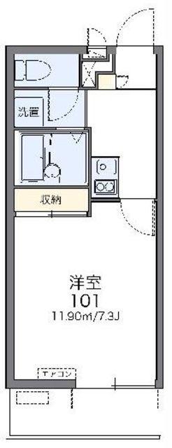 レオネクストルフェリ(1K/4階)の間取り写真