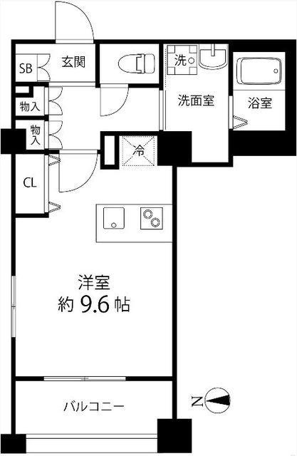 TSGARDEN高円寺(ワンルーム/4階)の間取り写真