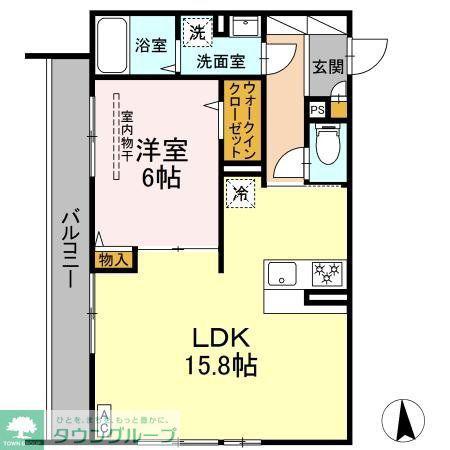 メゾン ド ネージュ東戸塚(1LDK/3階)の間取り写真