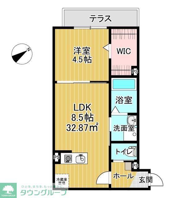 BR四街道(1LDK/3階)の間取り写真