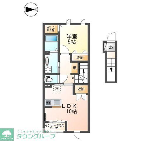 ビナリオ(1LDK/2階)の間取り写真