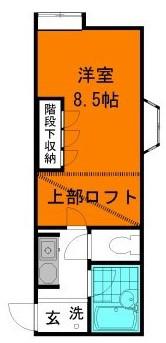 ロフトインKITAHARA(1K/2階)の間取り写真