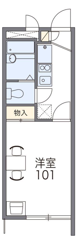 レオパレスサンファーム(1K/2階)の間取り写真