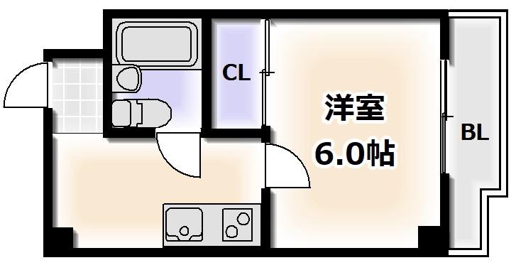 ABIKO CINQ(1K/3階)の間取り写真