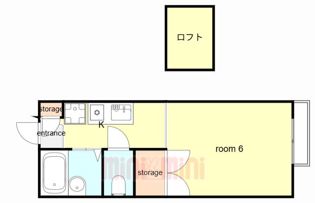 アーバンライフ関西学院大学前(ワンルーム/2階)の間取り写真