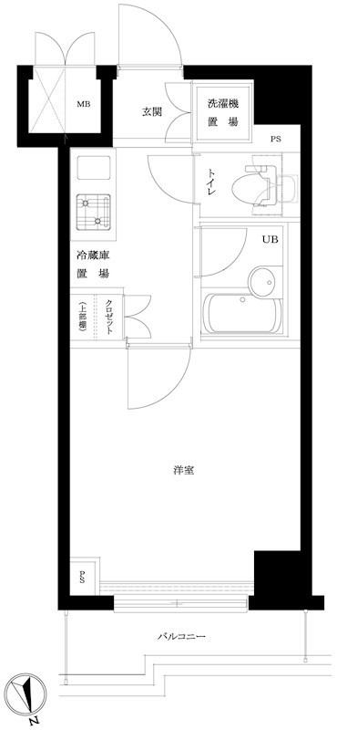 ルーブル大井町参番館(1K/3階)の間取り写真