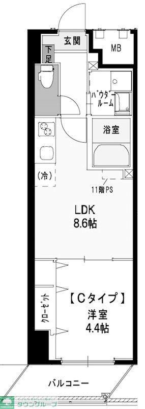 ORANGE PORTE(1LDK/5階)の間取り写真