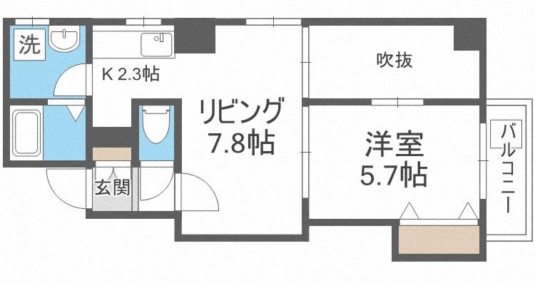 ブルーミン本郷(1LDK/3階)の間取り写真