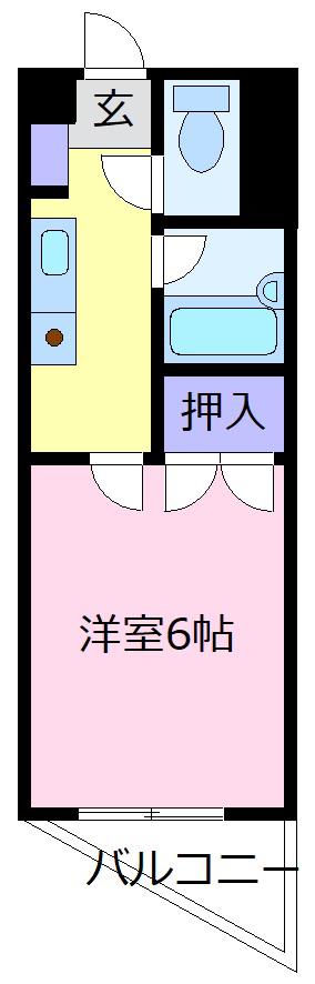 メゾン白鷺(1K/2階)の間取り写真