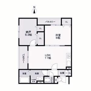 フォレストクリエオーレ大蔵海岸(1SLDK/3階)の間取り写真
