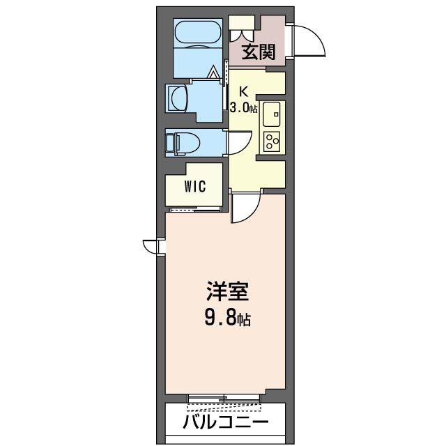 ルーチェ(1K/2階)の間取り写真