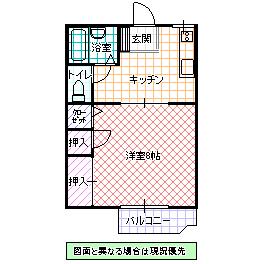 見川パークハイムIII(1K/1階)の間取り写真