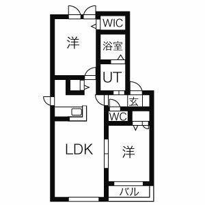 アプリコットエコーズ(2LDK/1階)の間取り写真