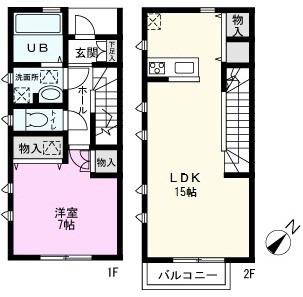 ストーンウェルS(1LDK/1階)の間取り写真