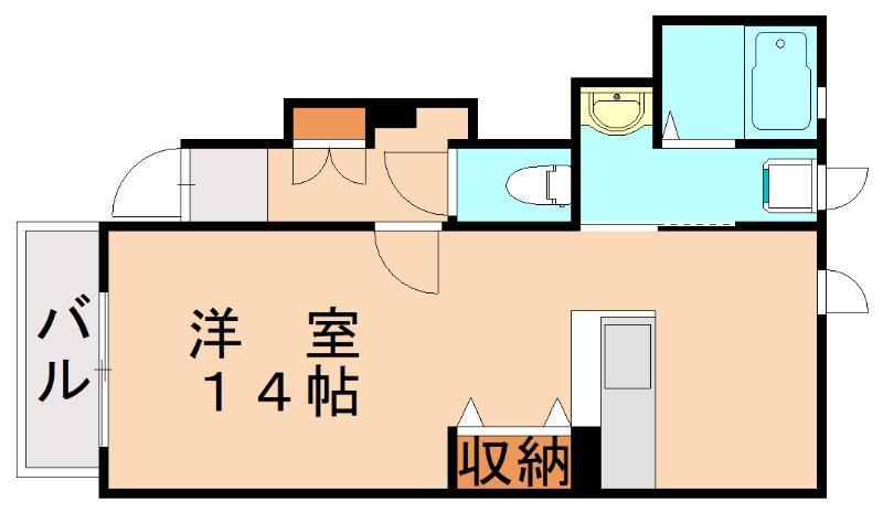 昂 壱番館(ワンルーム/1階)の間取り写真