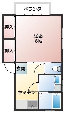 マイハウス サガエ(1K/2階)の間取り写真