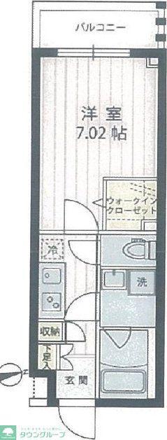 アプリーレ宮崎台II(1K/2階)の間取り写真