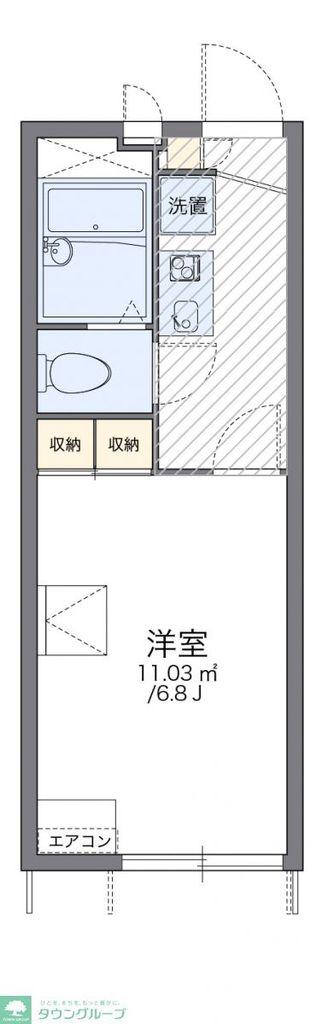 レオパレス小柳町III(1K/1階)の間取り写真