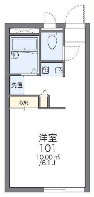 レオパレス田島(1K/1階)の間取り写真